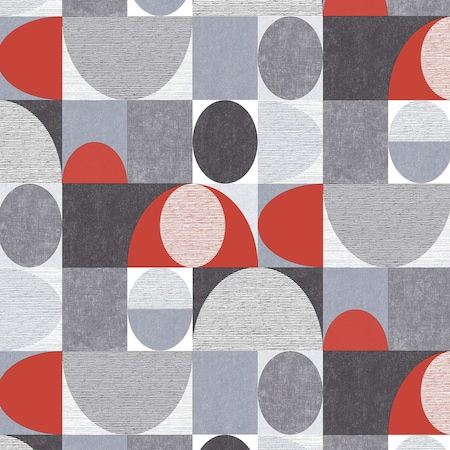 Manhattan Comfort Narbonne, Vinyl Geo Dome Wallpaper, 205 In X 33 Ft = 56 Sq Ft Narbonne